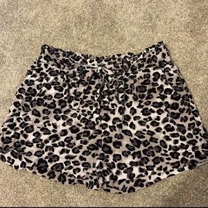 cheetah palazzo shorts